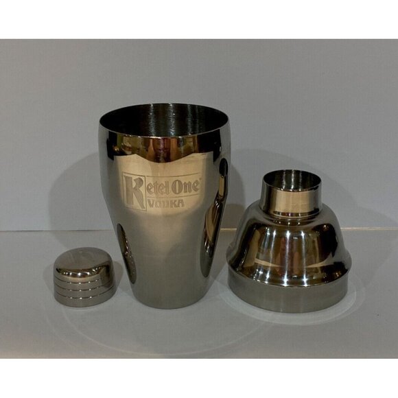 Ketel One Vodka Stainless 7 in Small Cocktail Mixer Shaker 8 OZ Preowned Barware - Picture 2 of 8